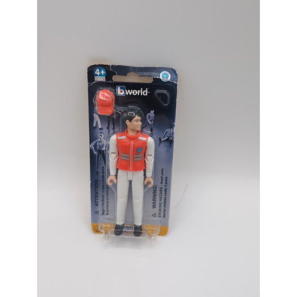 Bruder B-World Man Figure (Orange Vest/ Paramedic!)